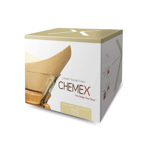 Přírodní Čtvercové Filtry na Chemex