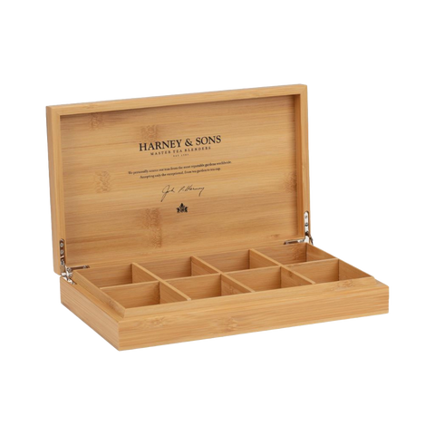 Natural Bamboo Tea Chest 8 slot Premium