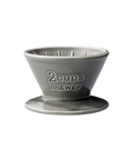 SCS překapávač 2šálky porcelánový šedý